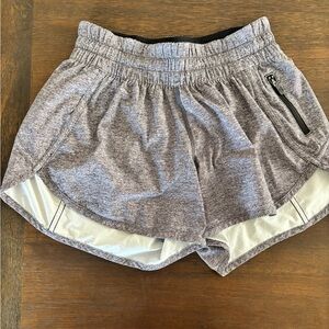 Lululemon Gray Women's Low Rise Tracker  Athletic Shorts 4”in seam